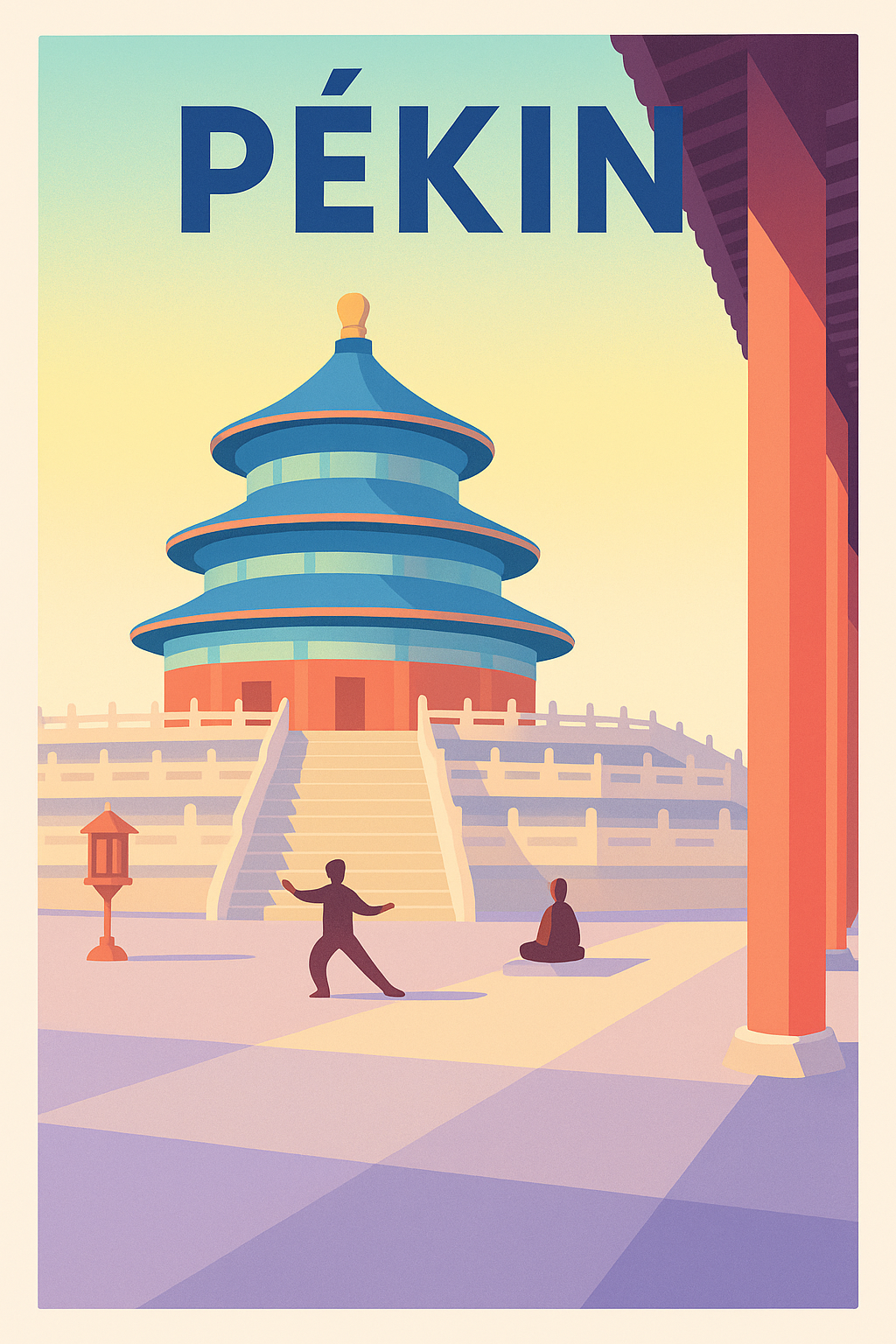 Affiche de Pékin - Sérénité et traditions au Temple du Ciel