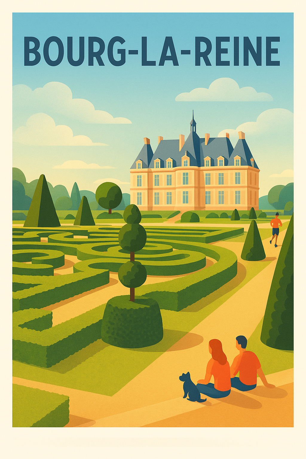 Affiche de Bourg-la-Reine - Élégance et sérénité au cœur des jardins