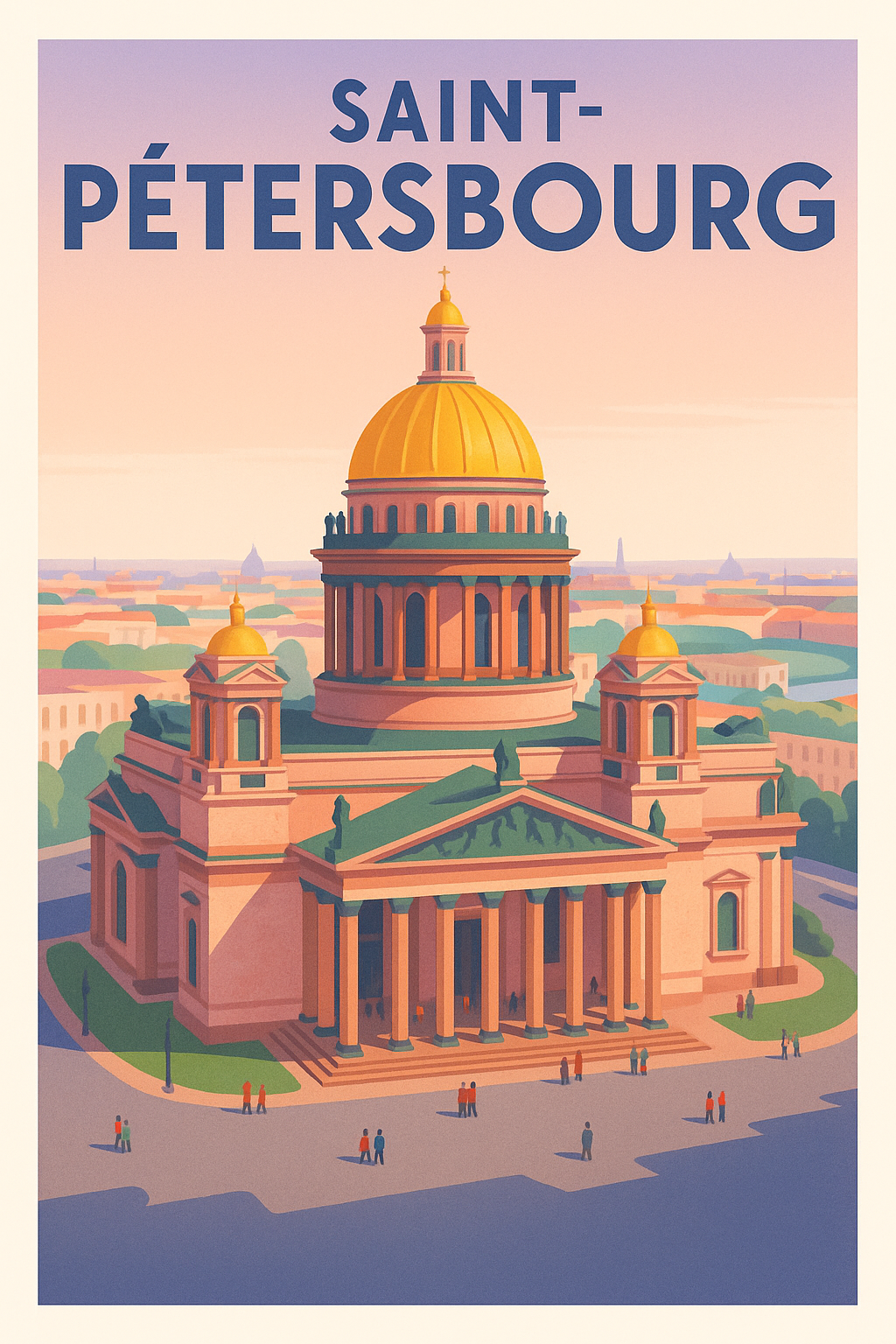 Affiche Saint-Pétersbourg — L'élégance impériale en affiche · poster d'art de Saint-Pétersbourg