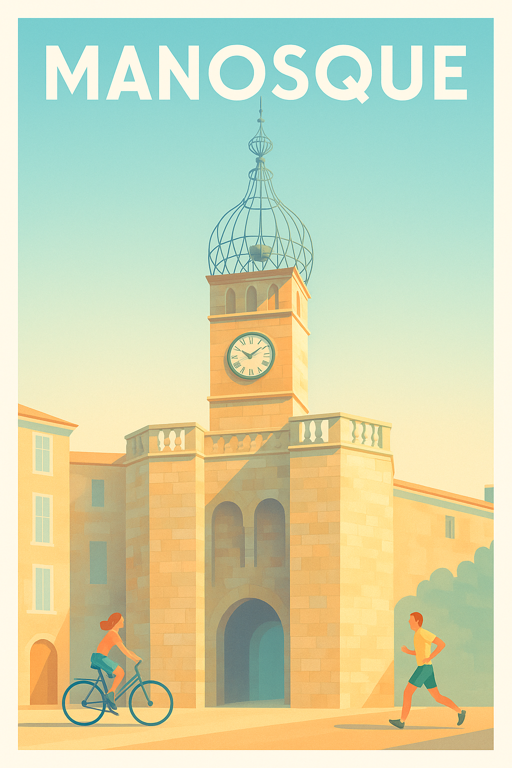 Affiche de Manosque - Charme et douceur provençale