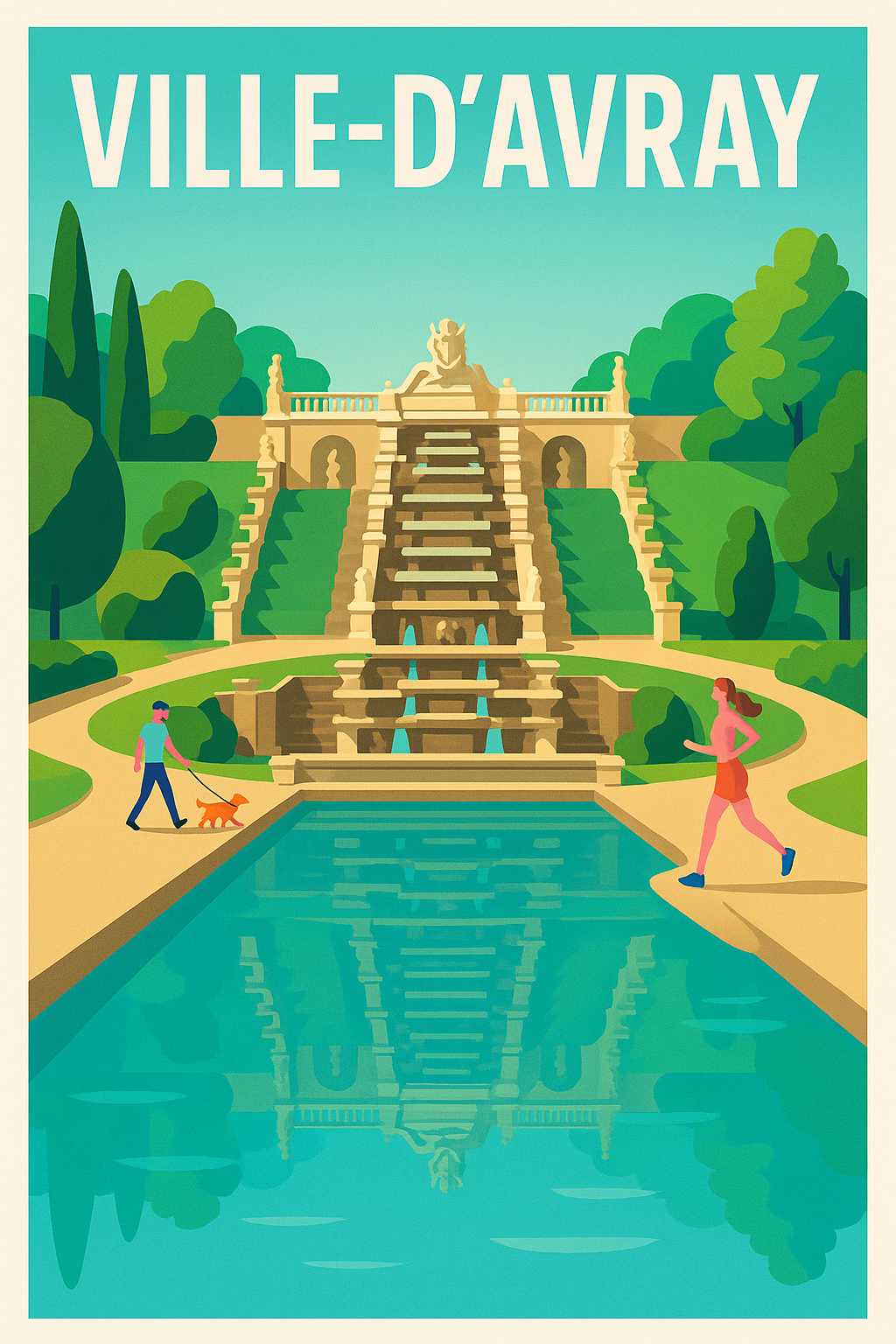 Affiche de Ville-d'Avray - Charme et sérénité au parc de la Cascade