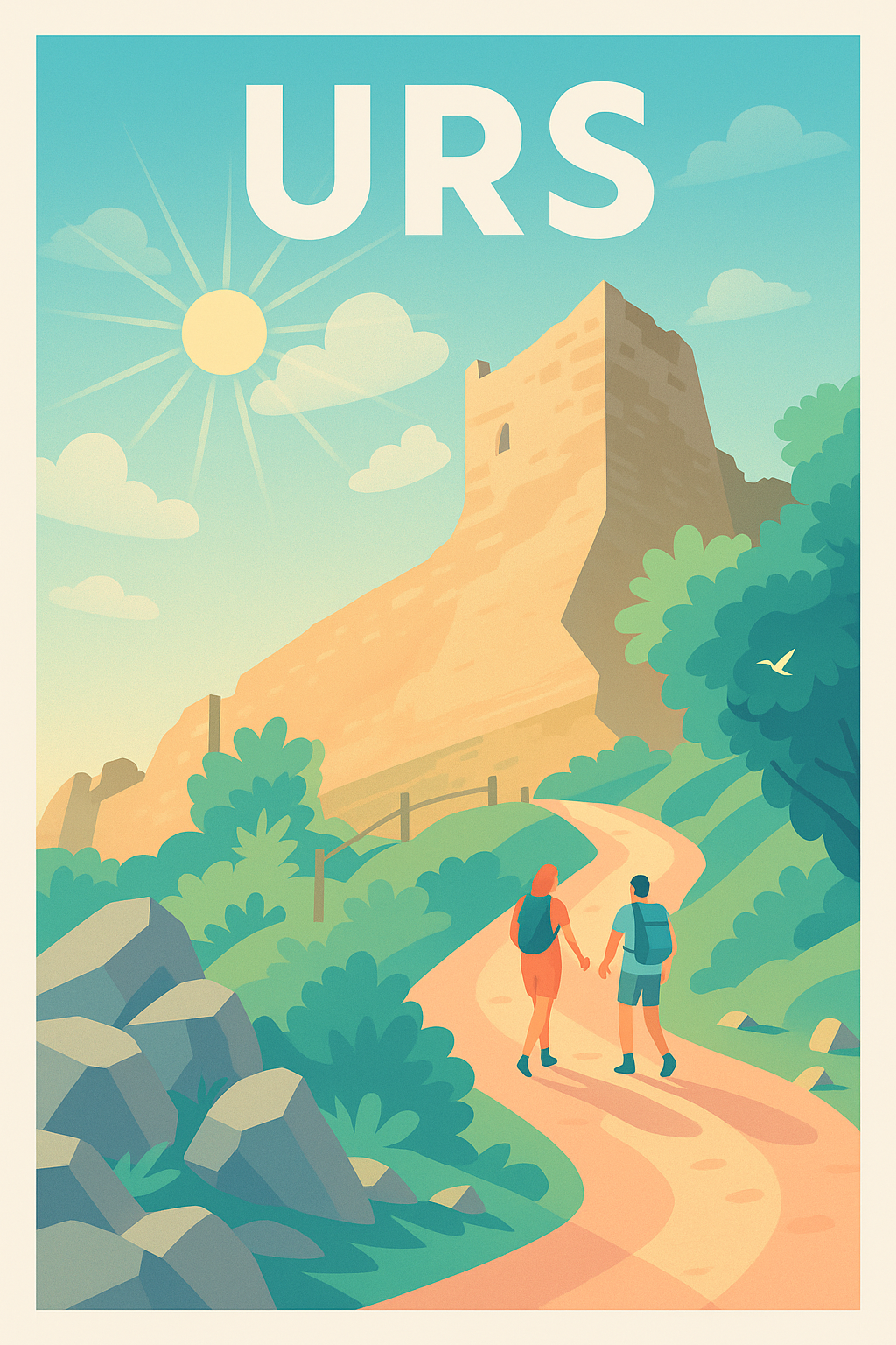 Affiche Urs — Balade sous le soleil d'été · poster d'art de Urs