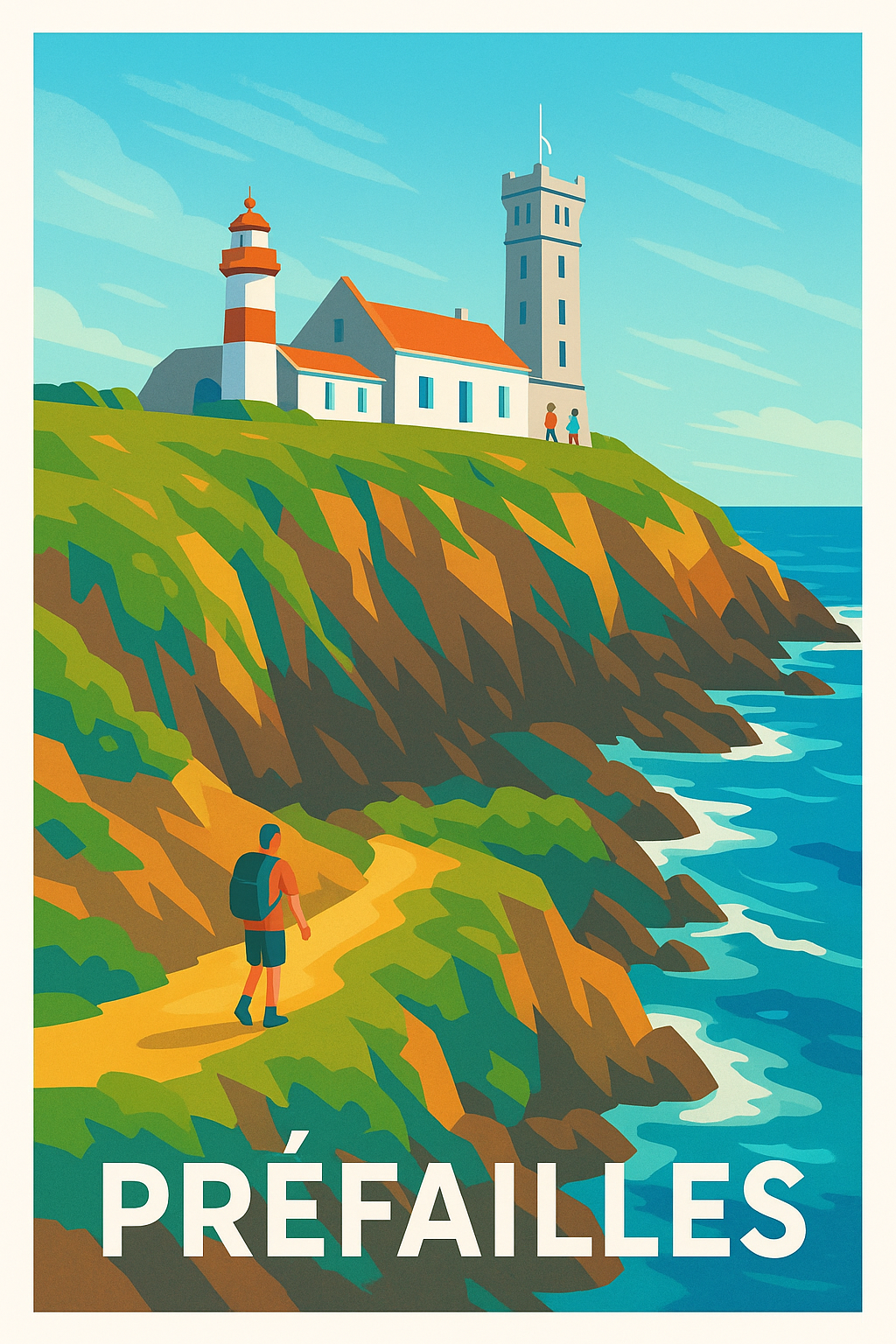 Affiche Préfailles — Évasion et nature sauvage en bord de mer · poster d'art de Préfailles