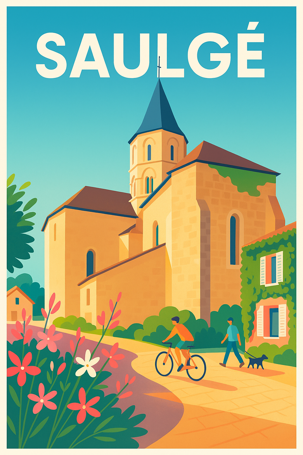 Affiche de Saulgé - Charme intemporel et douceur de vivre