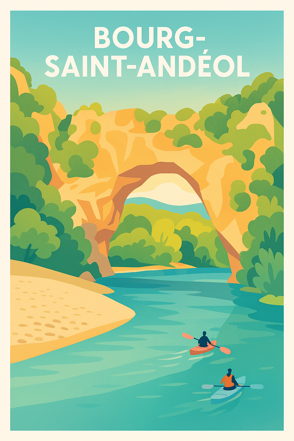 Affiche de Bourg-Saint-Andéol - Nature et aventure au fil de l'eau