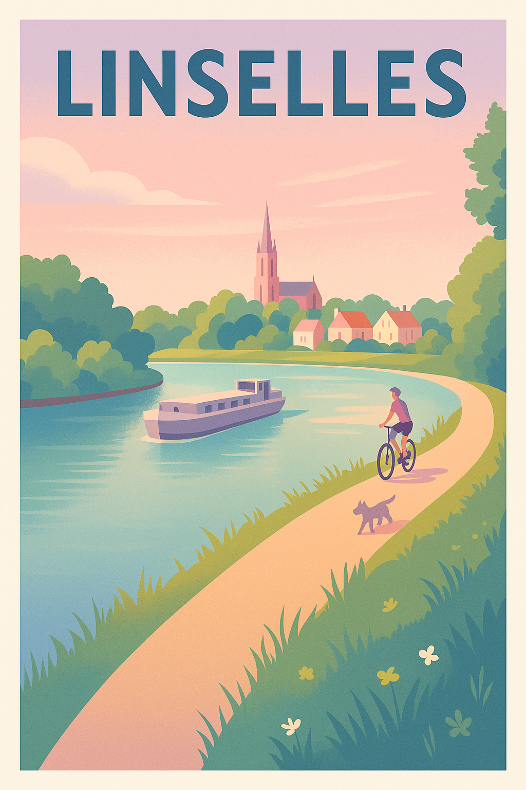 Affiche de Linselles - Promenade bucolique au fil de l'eau