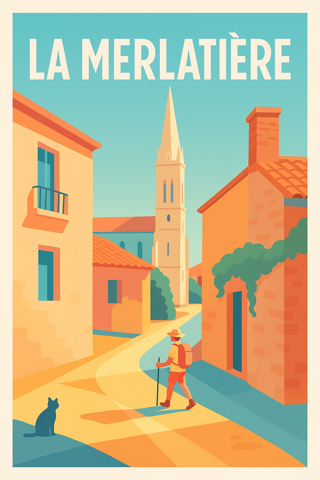 Affiche de La Merlatière - Flânerie au cœur du village ensoleillé