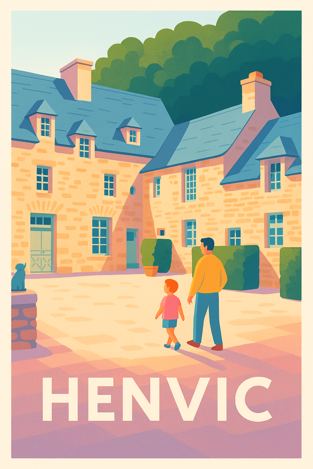 Affiche Henvic — Ambiance paisible au cœur du village · poster d'art de Henvic