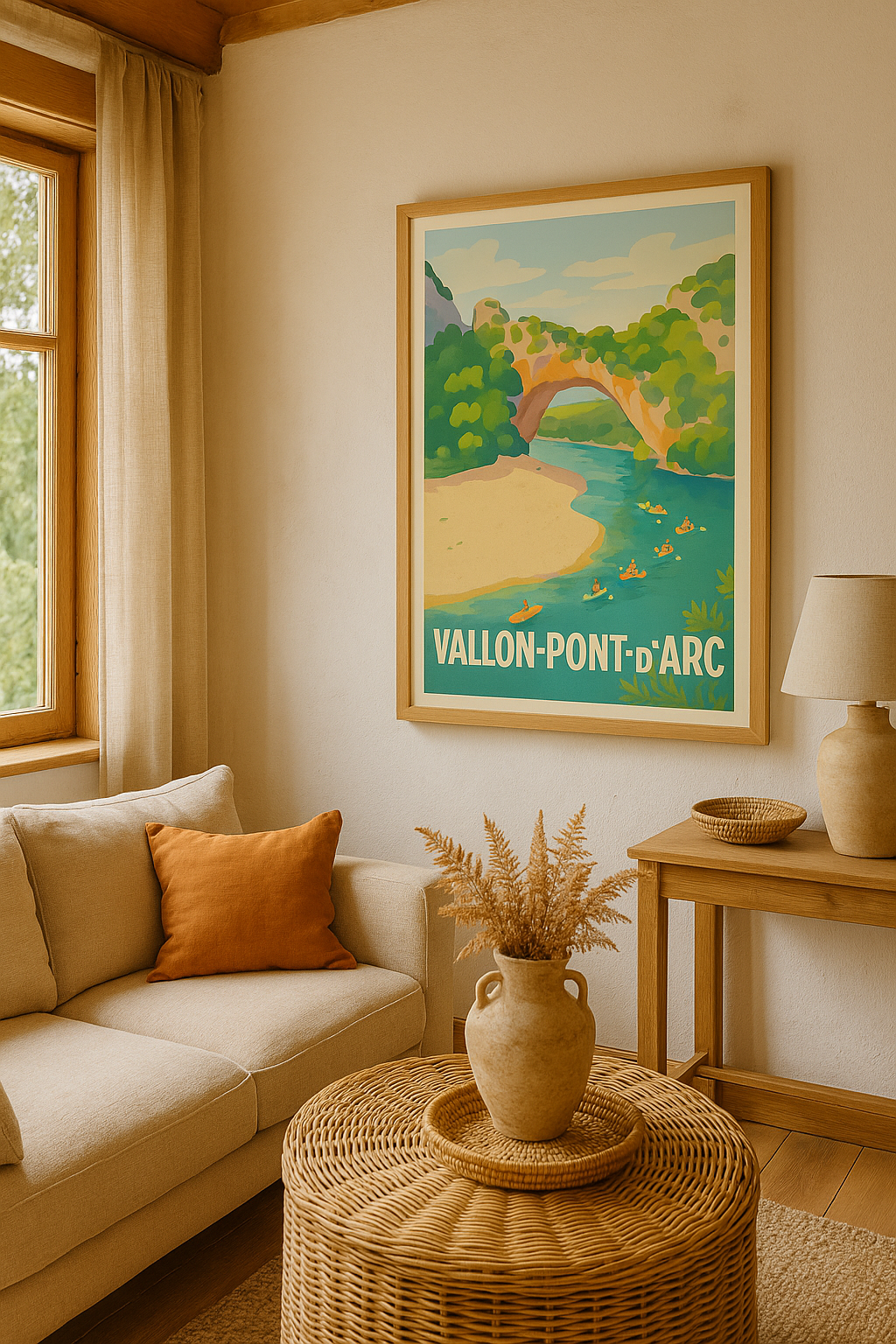 Mise en situation Affiche de Vallon-Pont-d'Arc - Escapade nature et aventure en canoe