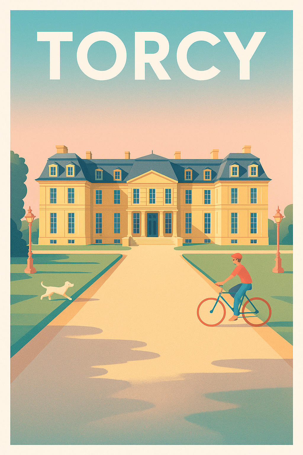 Affiche Torcy — Charme et sérénité au parc du Château · poster d'art de Torcy