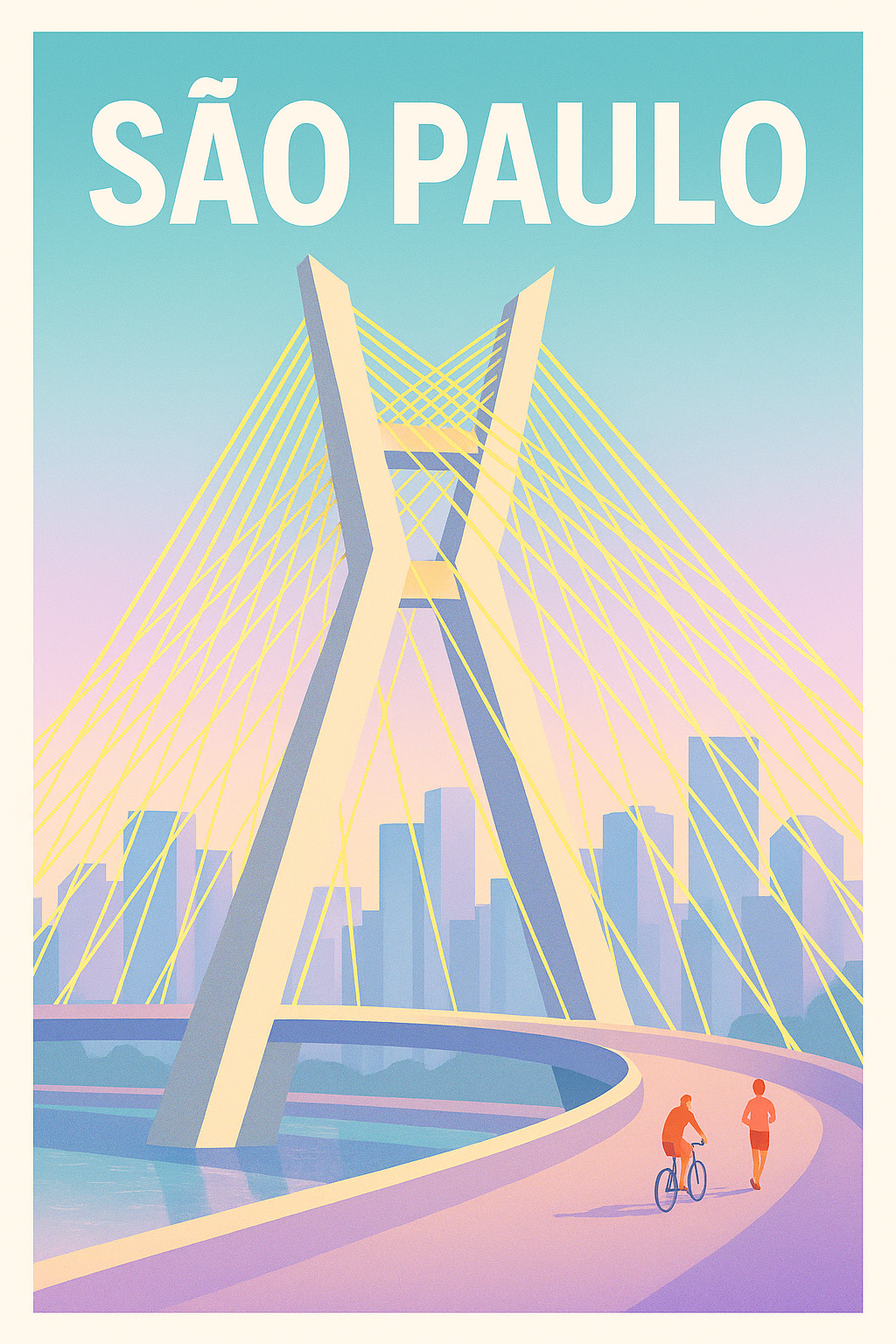 Affiche de São Paulo - L'élégance urbaine du Pont Octavio Frias