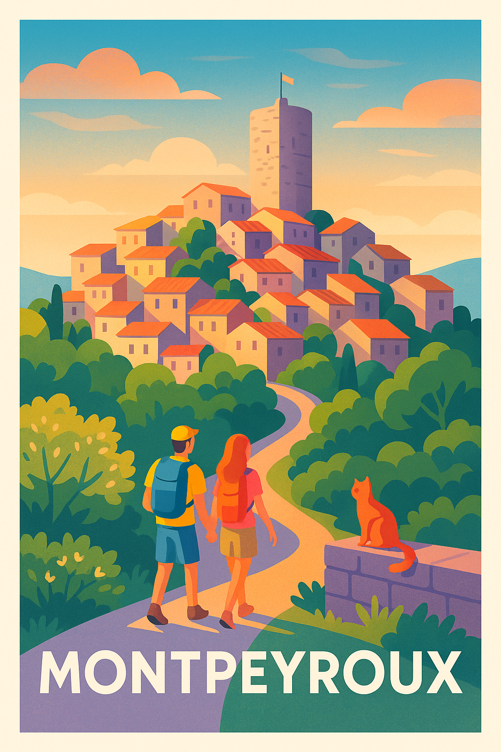 Affiche Montpeyroux — L'escapade douce au cœur du village perché · poster d'art de Montpeyroux