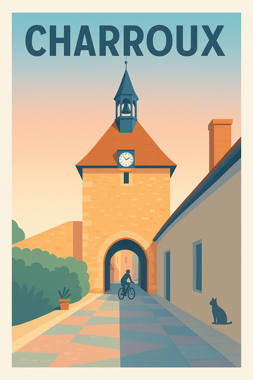 Affiche de Charroux - L'élégance d'un village au charme intemporel