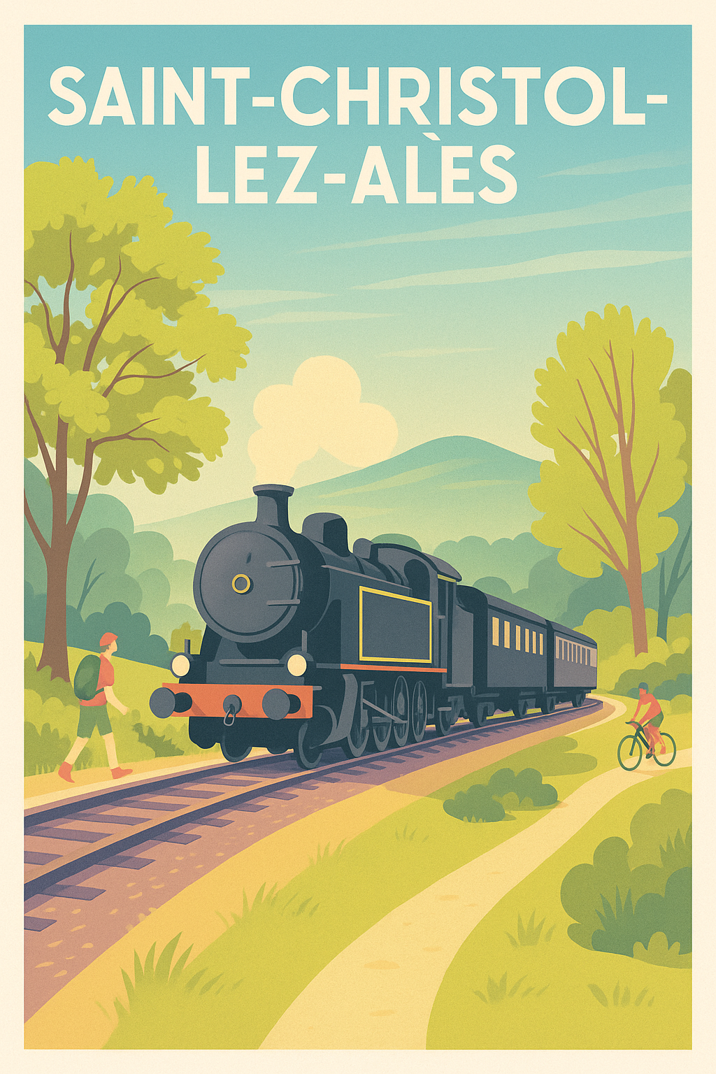 Affiche de Saint-Christol-lez-Alès - Voyage rétro au fil des rails