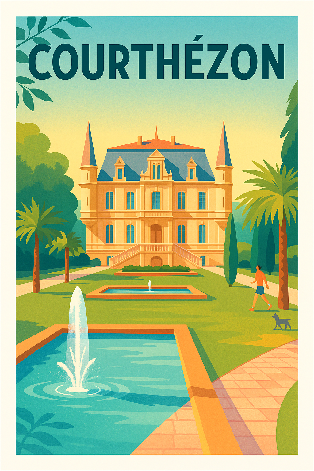 Affiche de Courthézon - Élégance et Sérénité Provençale
