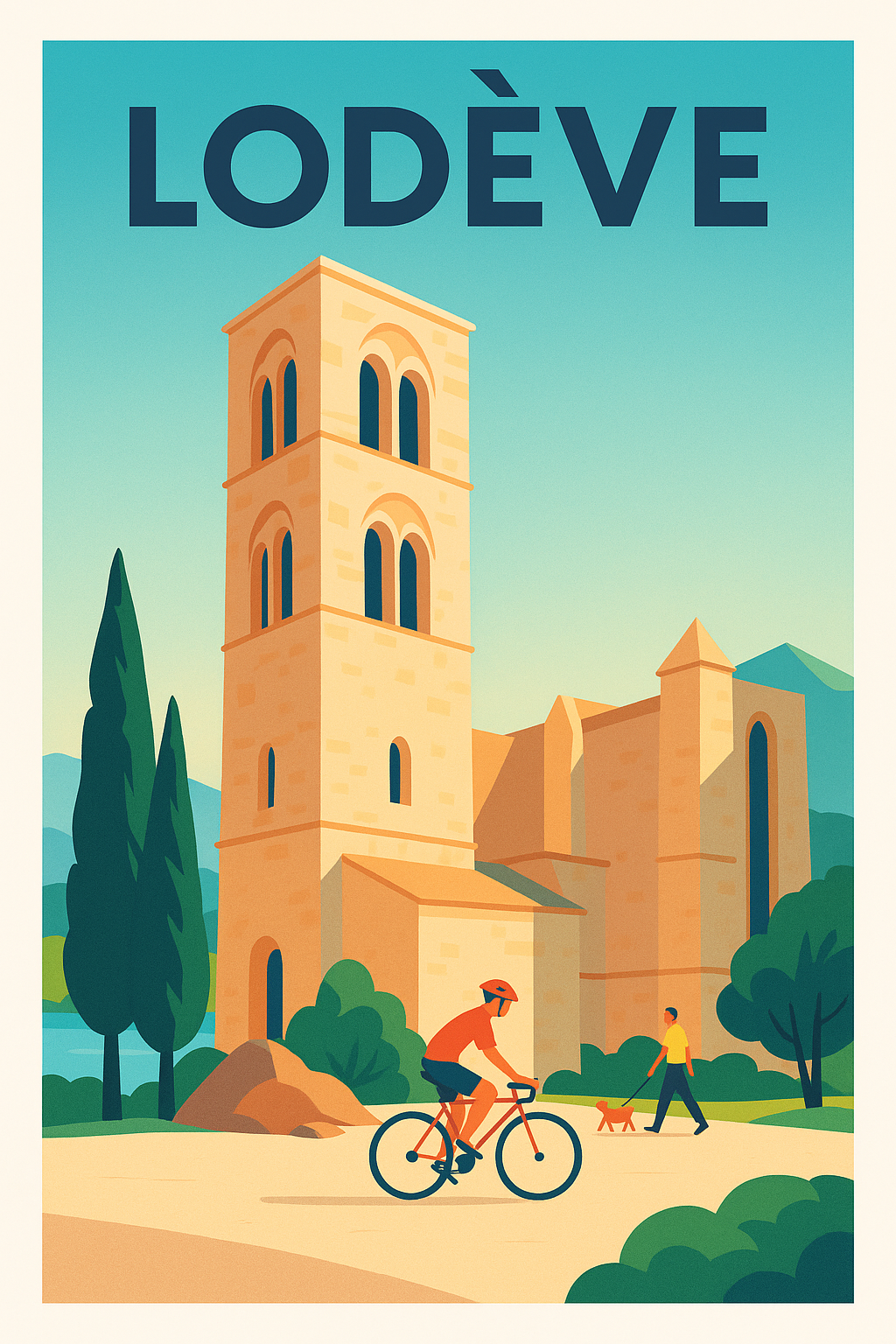 Affiche de Lodève - Charme et sérénité du patrimoine languedocien