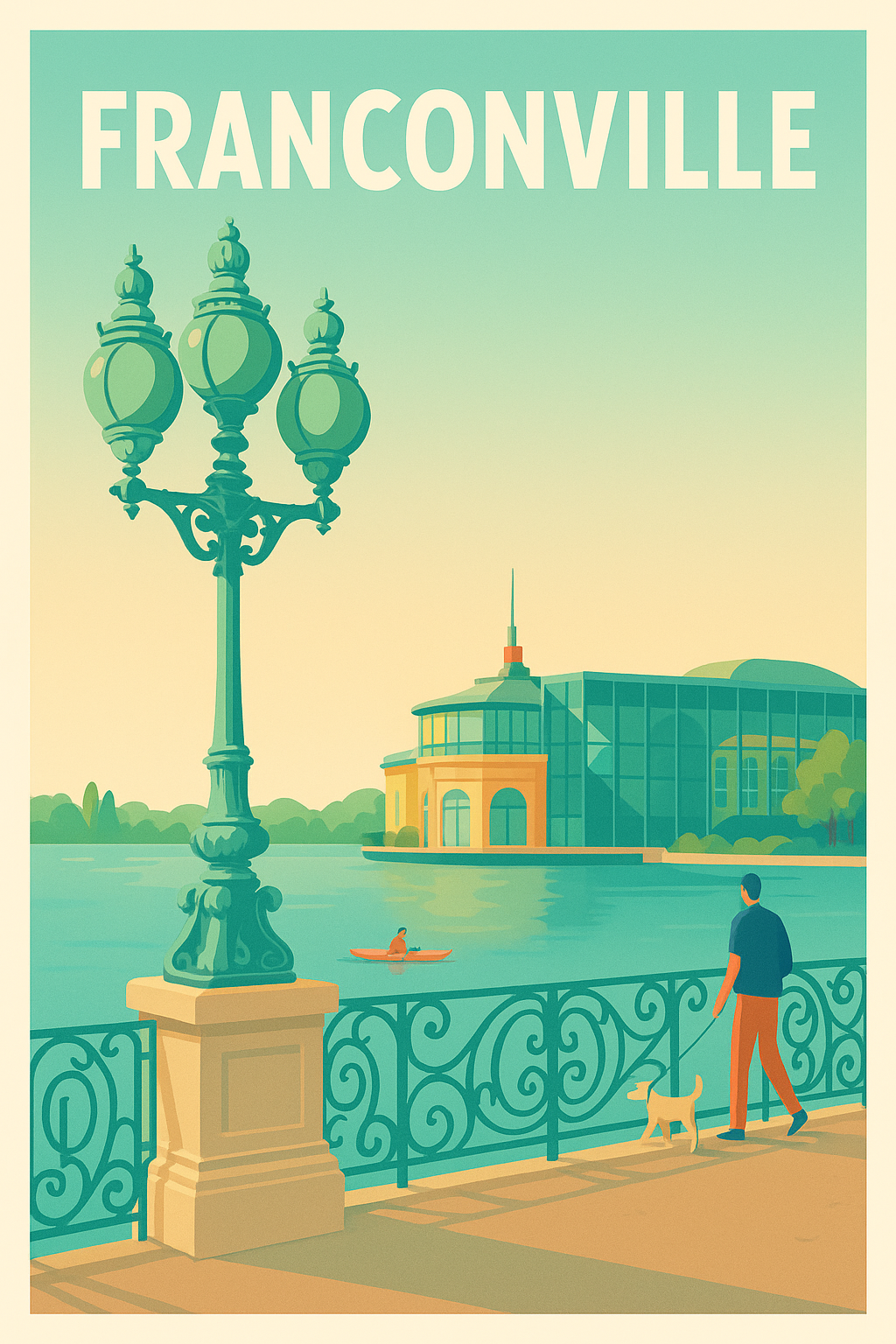 Affiche Franconville — Évasion au bord de l'eau · poster d'art de Franconville