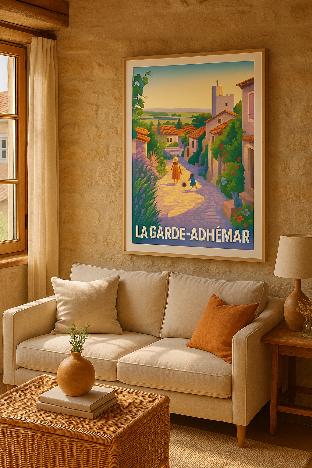 Affiche La Garde-Adhémar — Charme Provençal Authentique · poster d'art de La Garde-Adhémar