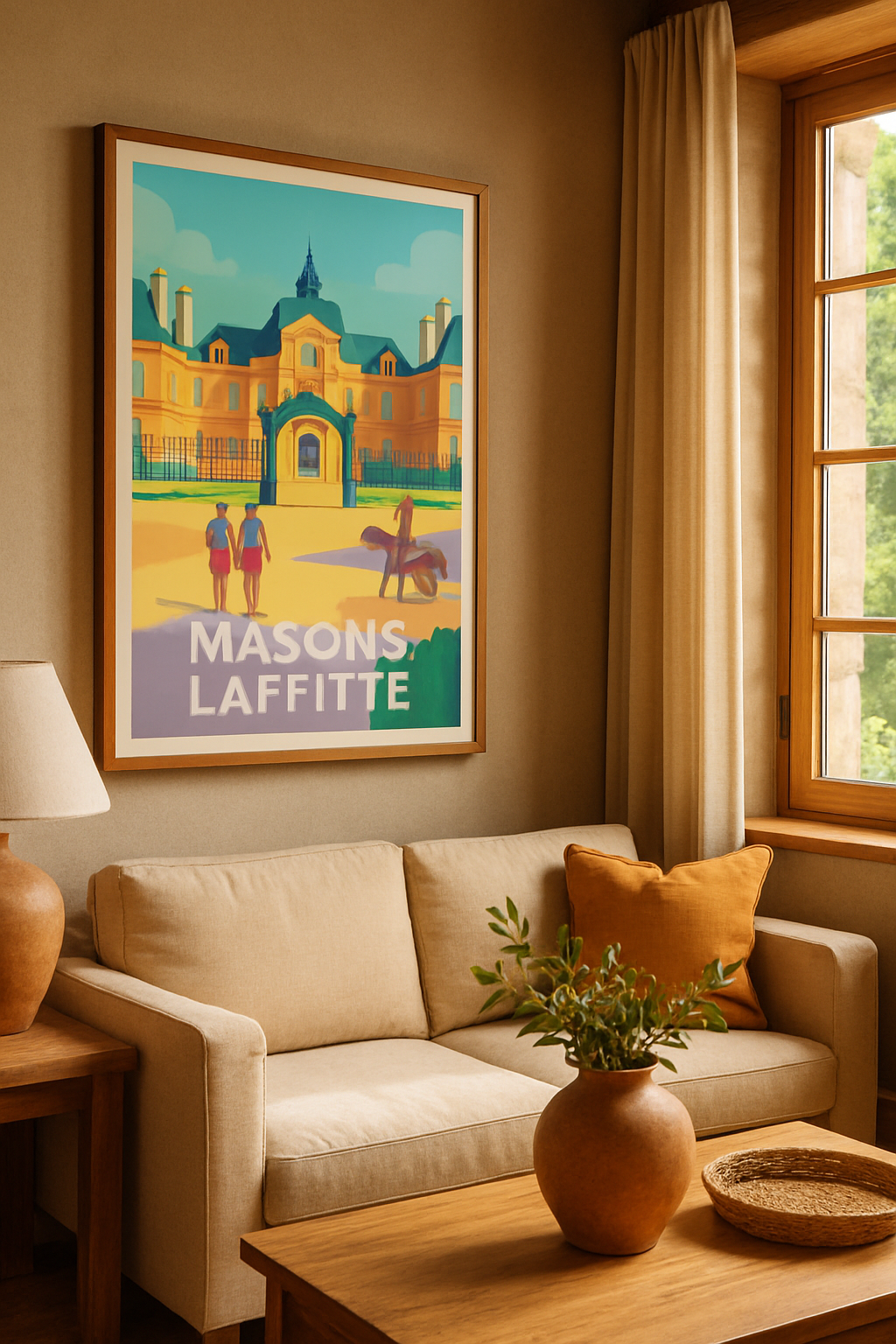 Mise en situation Affiche de Masons-Laffitte - Élégance et charme au cœur de la ville