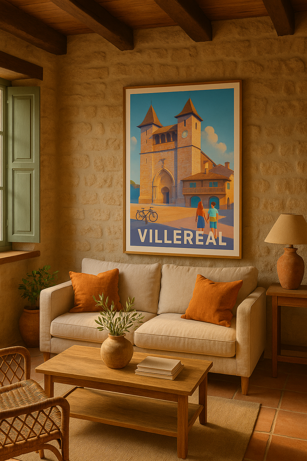 Affiche Villeréal — Charme médiéval au cœur du Périgord · poster d'art de Villeréal