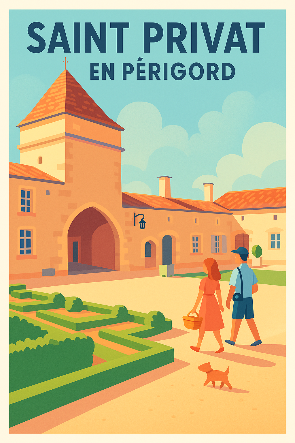 Affiche de Saint Privat en Périgord - Une escapade paisible au cœur du Périgord