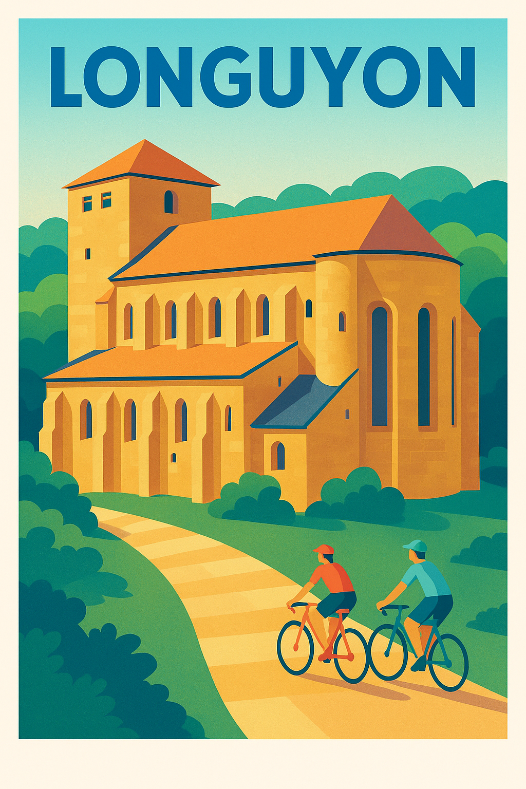 Affiche de Longuyon - Charme architectural et balades à vélo