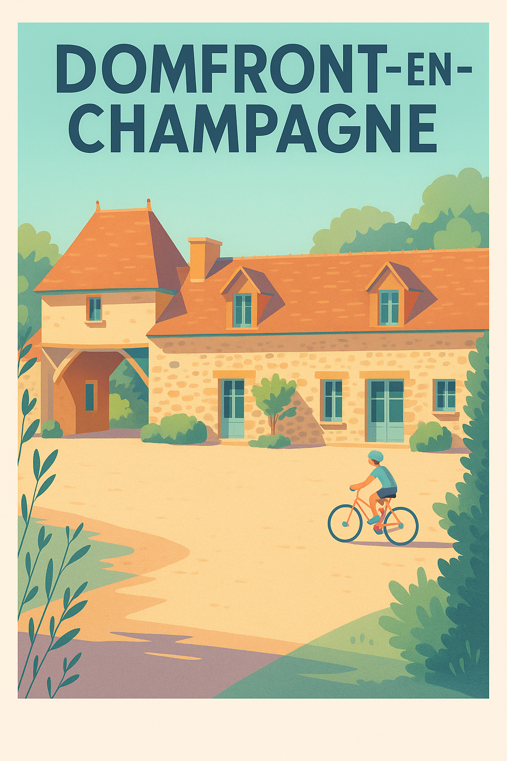 Affiche de Domfront-en-Champagne - Charme et douceur de vie à la campagne