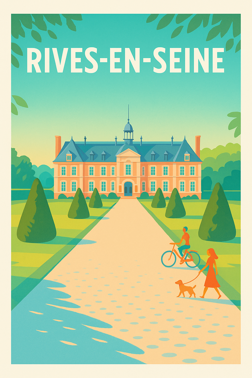 Affiche de Rives-en-Seine - Élégance et sérénité au bord de l'eau