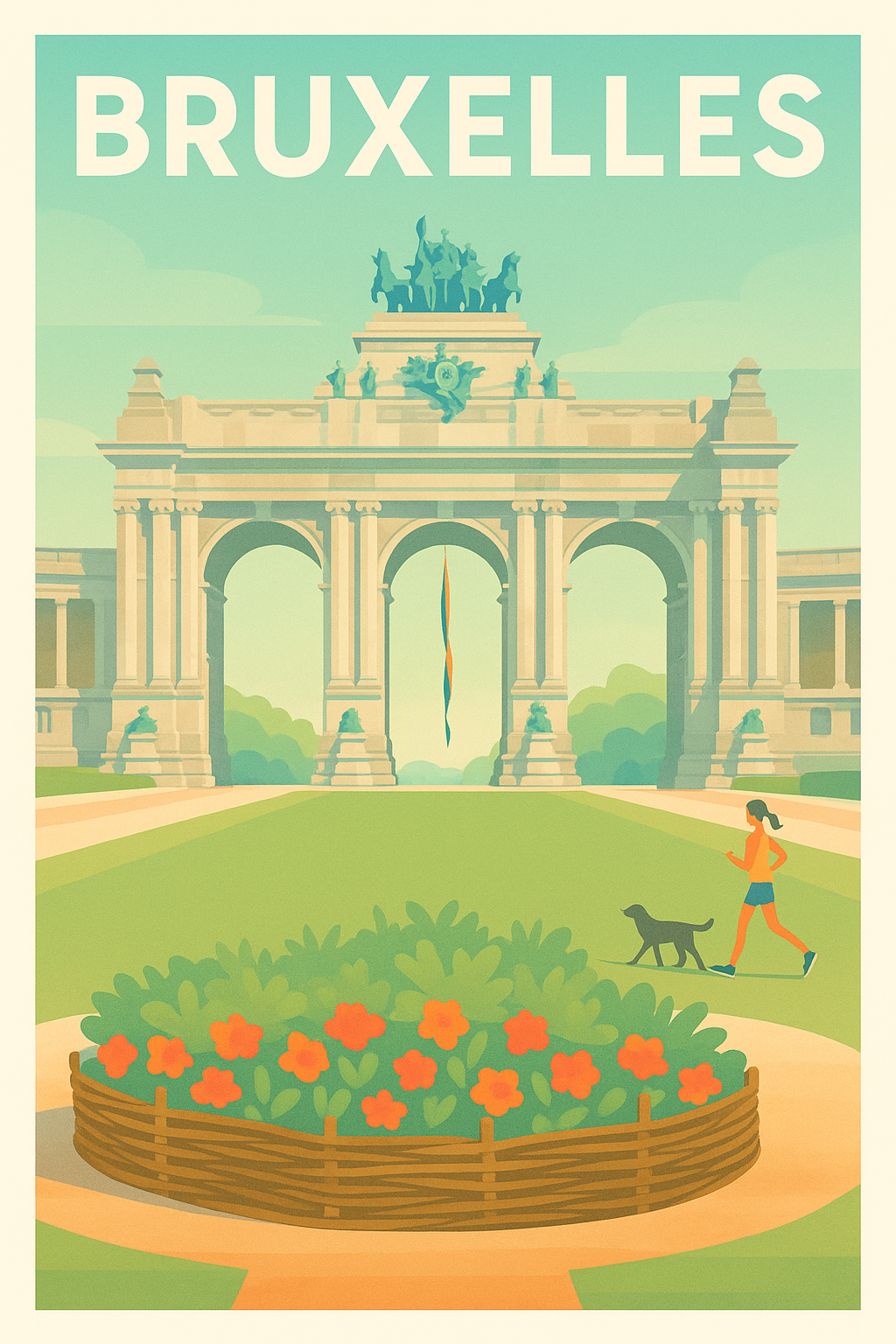 Affiche de Bruxelles - L'élégance historique en plein air