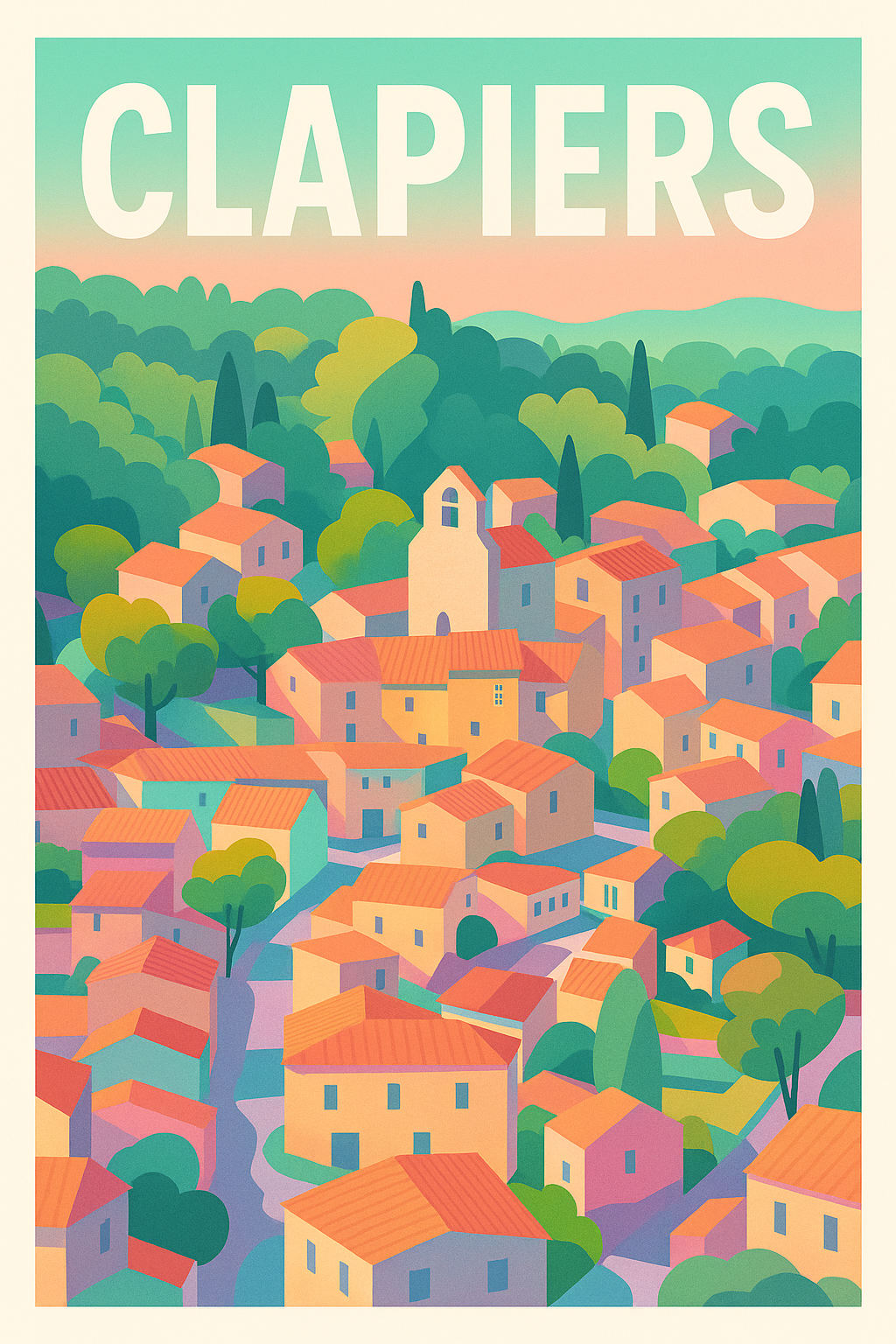 Affiche de Clapiers - Le charme coloré d'un village du Sud