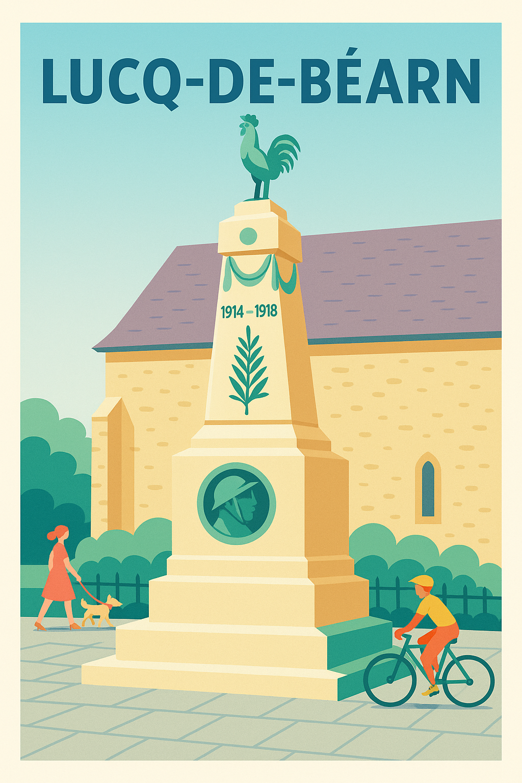 Affiche de Lucq-de-Béarn - Tranquillité et patrimoine au cœur du Béarn
