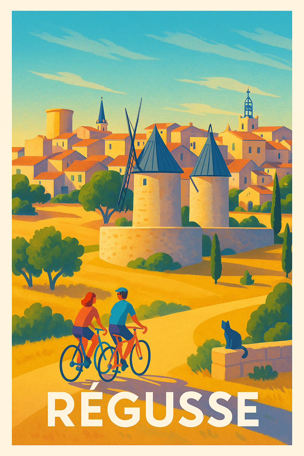 Affiche Régusse — Plaisirs bucoliques en Provence · poster d'art de Régusse