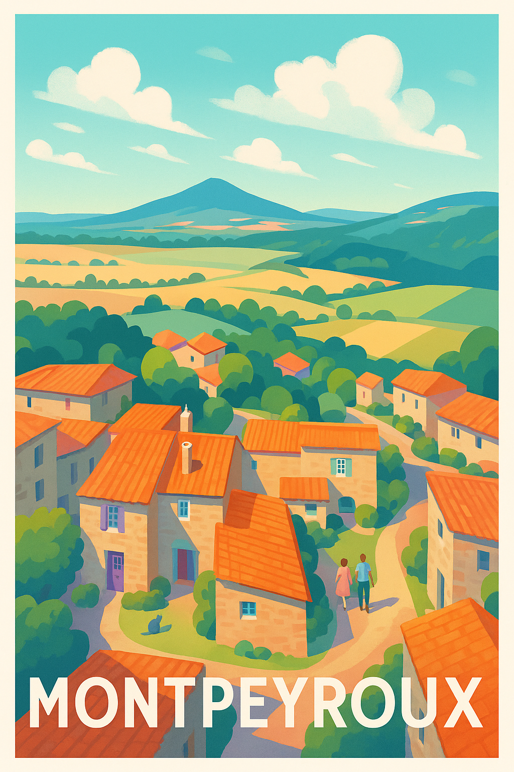 Affiche Montpeyroux — Charme authentique au cœur du village · poster d'art de Montpeyroux