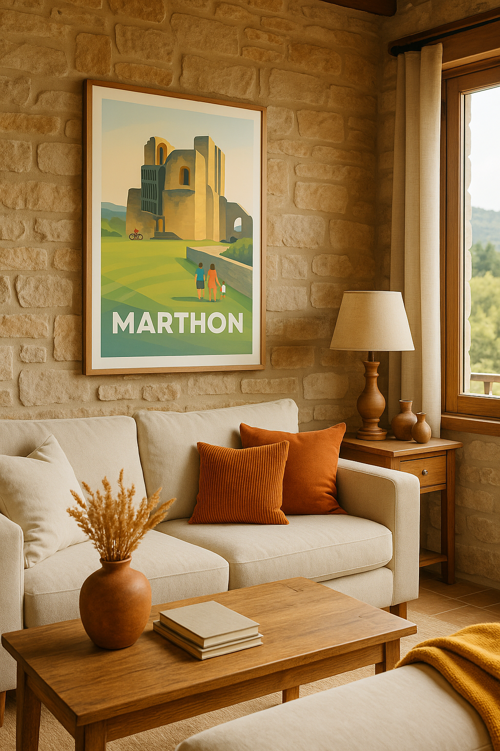 Mise en situation Affiche de Marthon - L'élégance historique au cœur de la nature