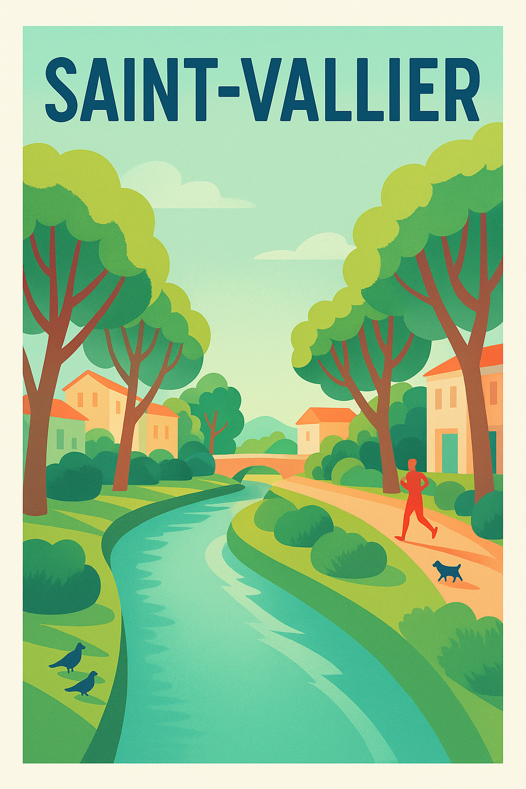 Affiche de Saint-Vallier - Un havre de paix au bord de l'eau