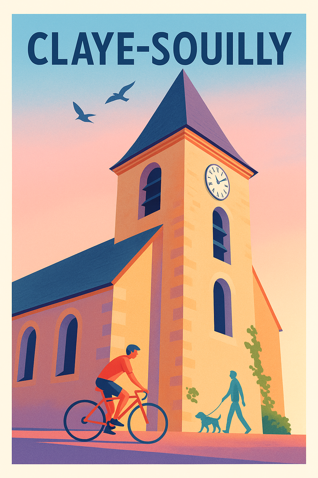 Affiche de Claye-Souilly - Charme paisible au coucher du soleil