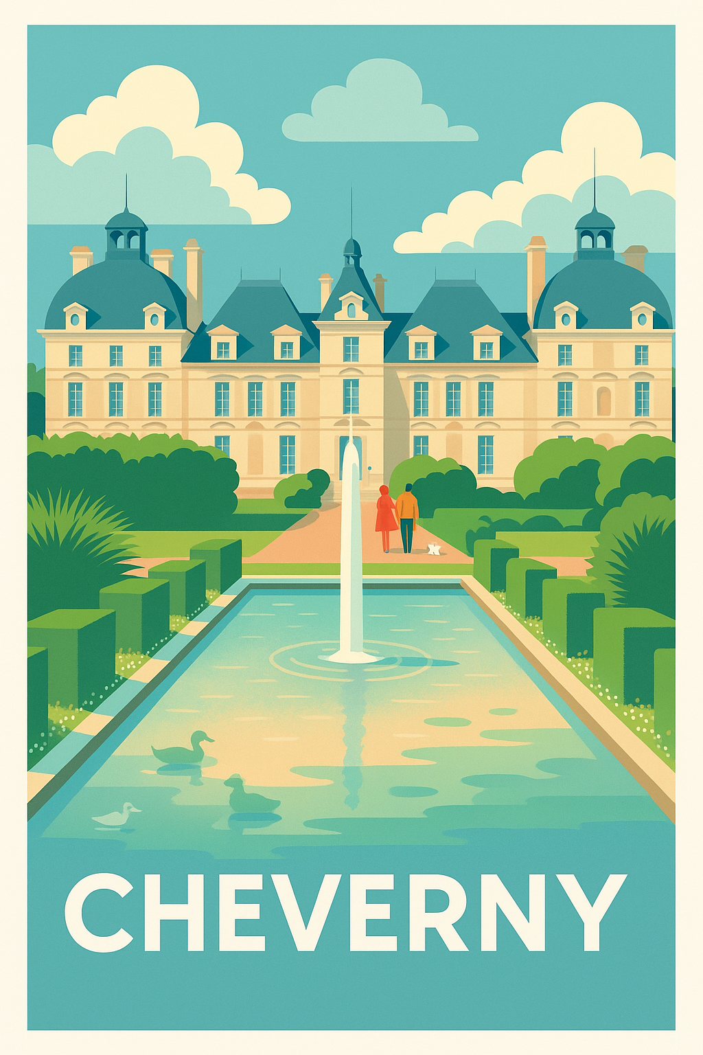 Affiche Cheverny — Élégance et Sérénité au Château · poster d'art de Cheverny