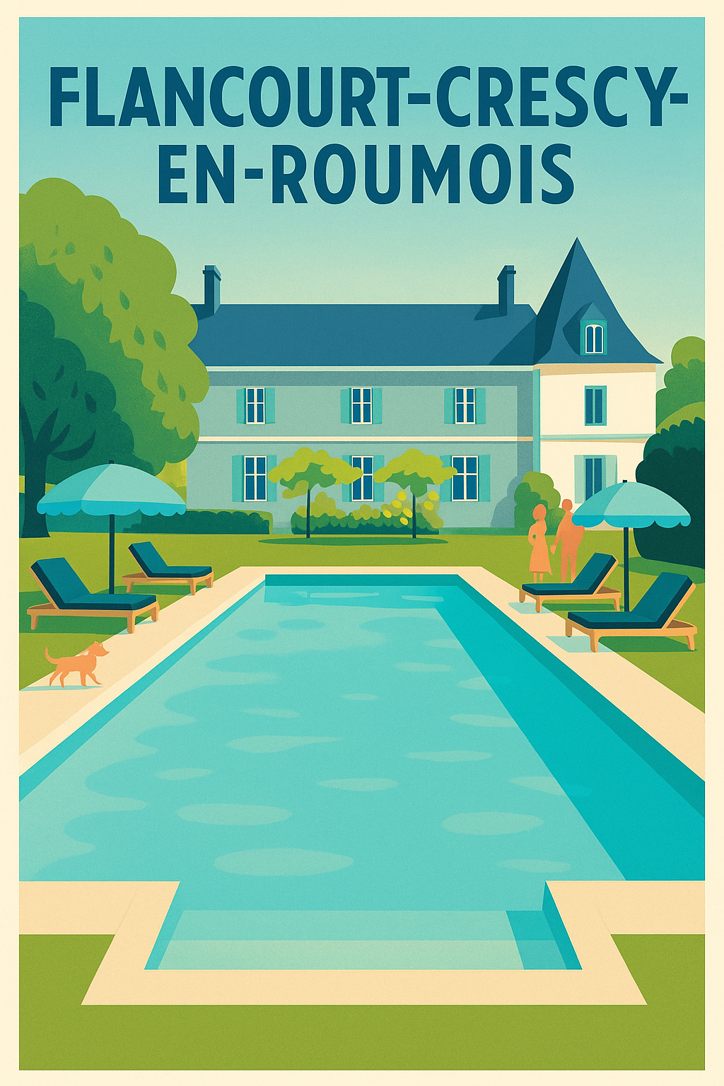 Affiche de Flancourt-Crescy-en-Roumois - Charme et sérénité au bord de la piscine