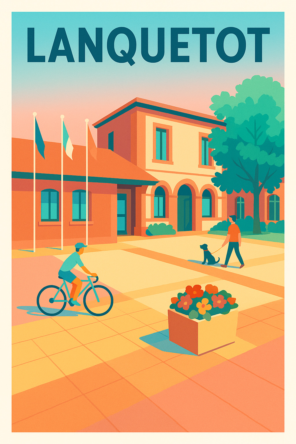 Affiche de Lanquetot - L'art de vivre au cœur du village