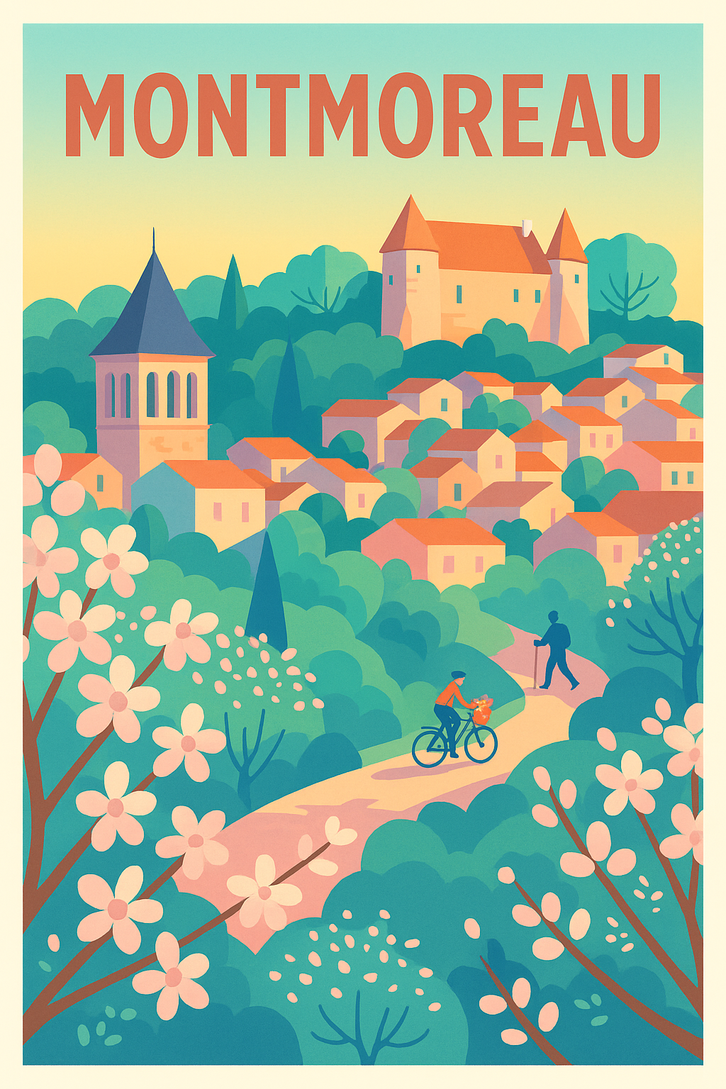Affiche de Montmoreau - Charme bucolique et douceur de vivre