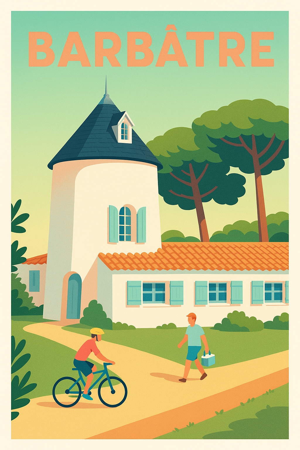 Affiche de Barbâtre - L'élégance paisible de la campagne vendéenne