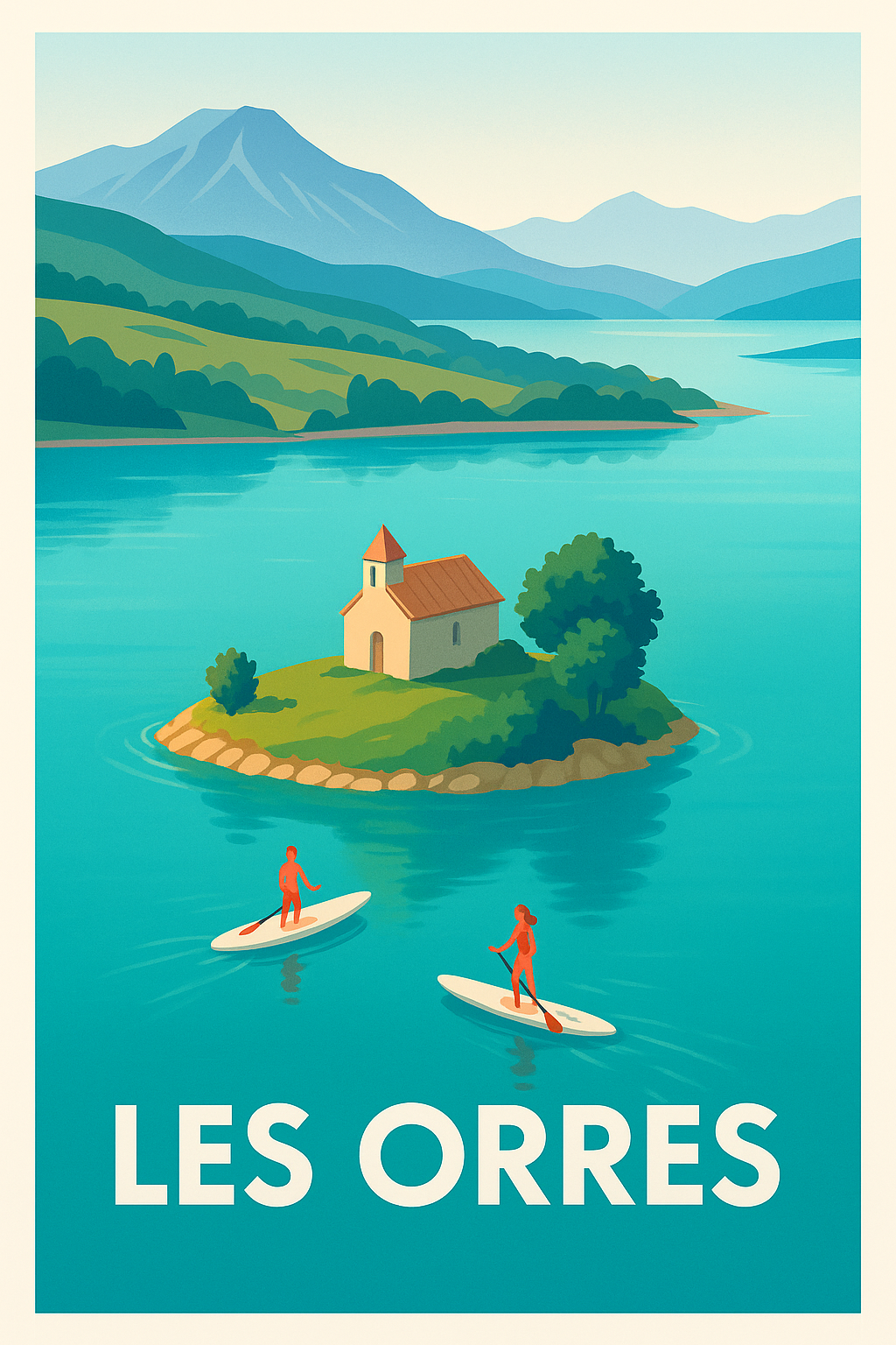 Affiche Les Orres — Évasion et sérénité au cœur des Alpes · poster d'art de Les Orres