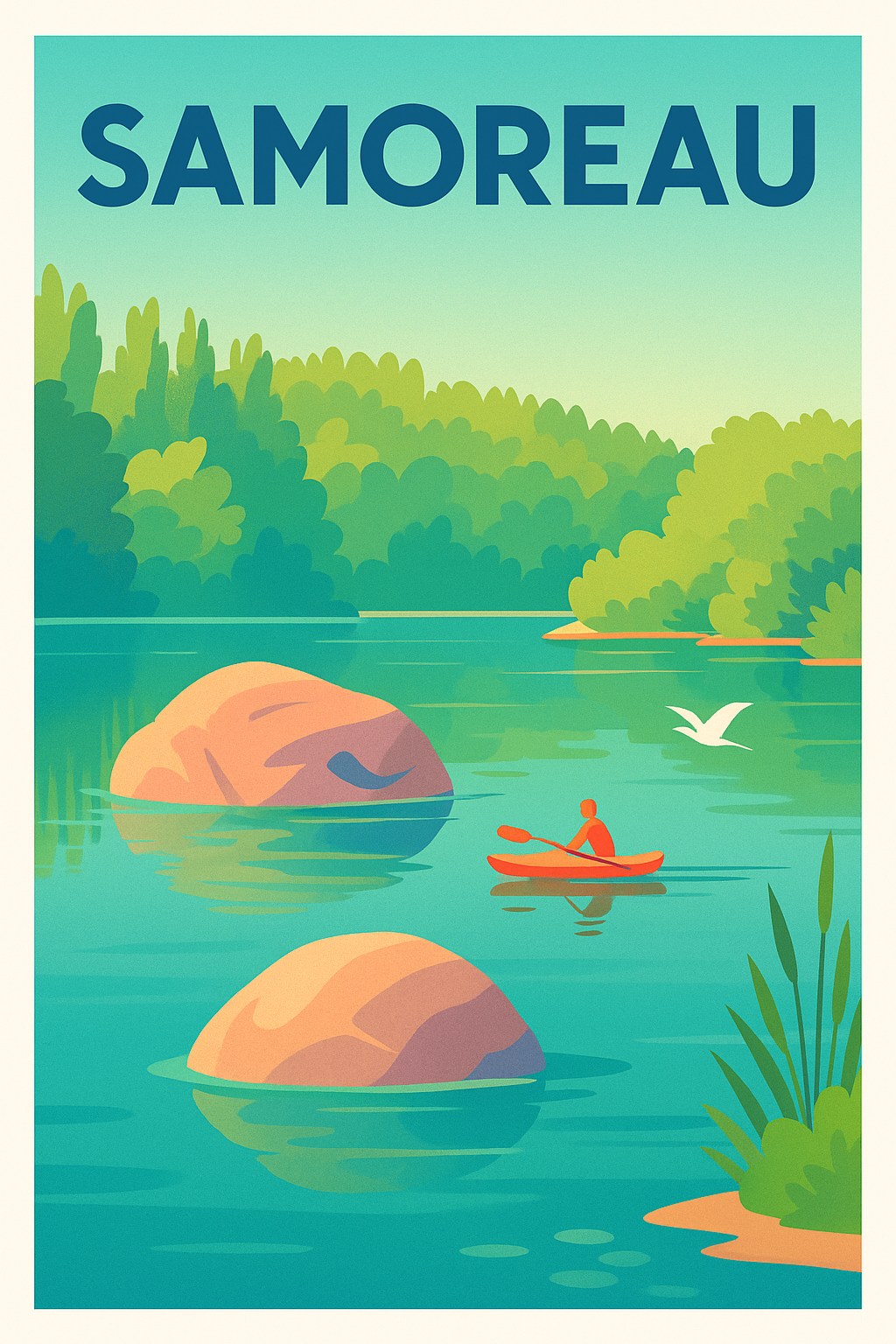 Affiche de Samoreau - Évasion naturelle au fil de l’eau