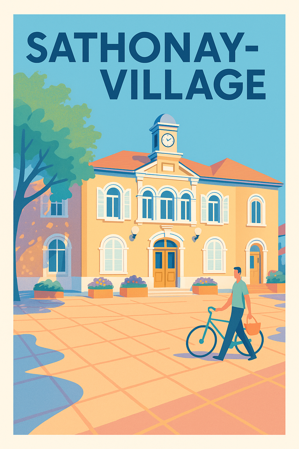 Affiche de Sathonay-Village - L'élégance tranquille du cœur de village
