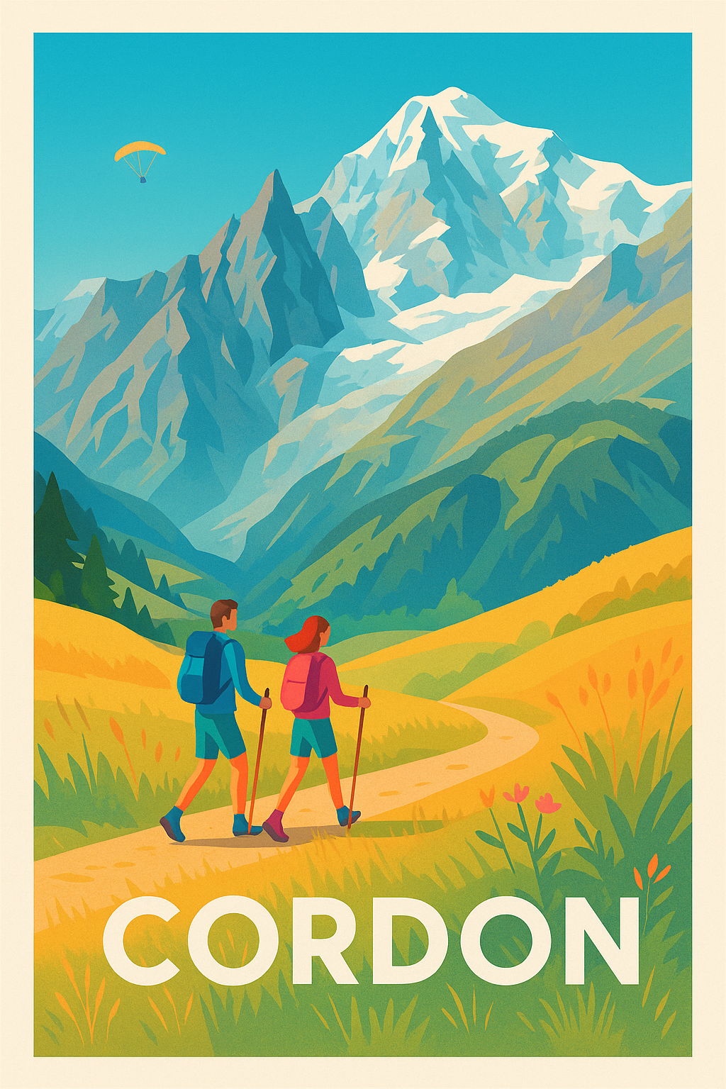 Affiche Cordon — Évasion en pleine nature alpine · poster d'art de Cordon