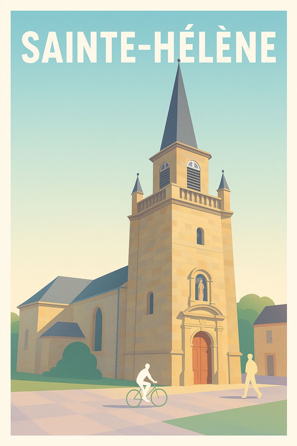 Affiche de Sainte-Hélène - L'élégance architecturale au cœur du village