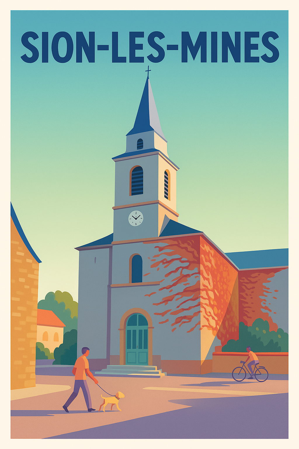 Affiche de Sion-les-Mines - Charme paisible du cœur de village