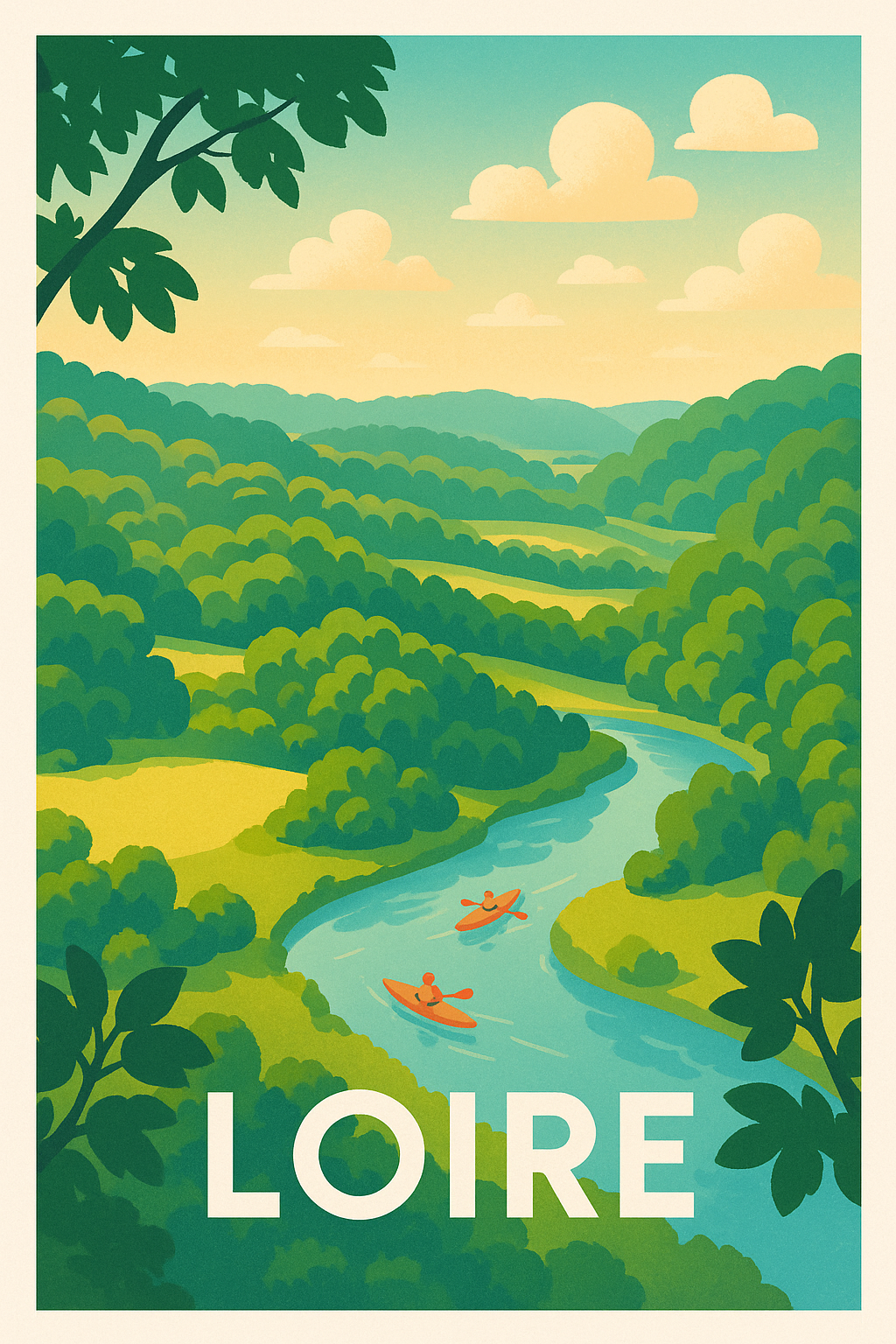 Affiche de Loire - Évasion Nature au Fil de l'Eau