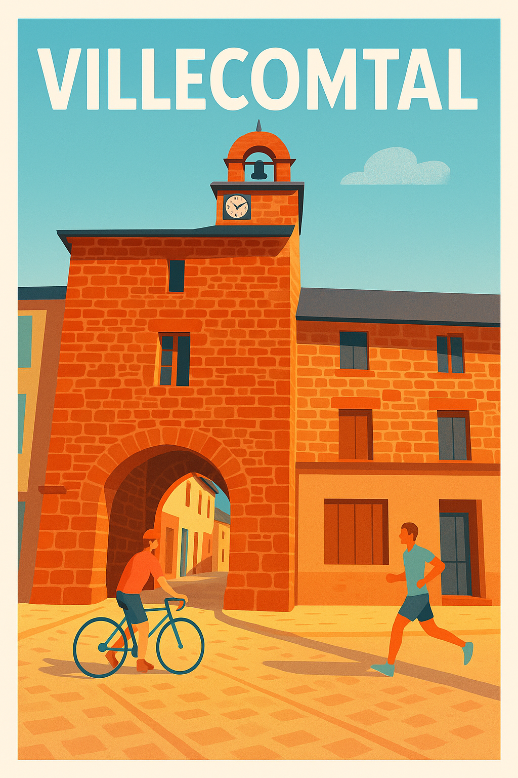 Affiche Villecomtal — Charme et Dynamisme au Cœur du Village · poster d'art de Villecomtal