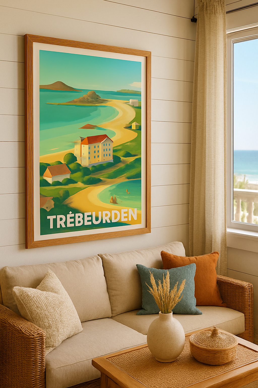 Mise en situation Affiche de Trébeurden - Escapade Balnéaire et Tranquillité Bretonne